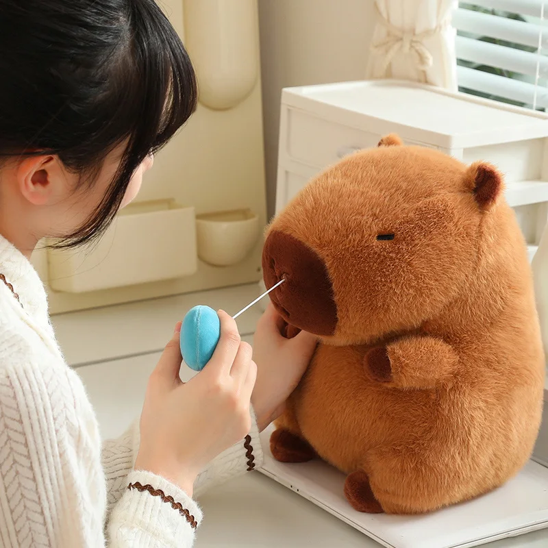 Kawaii Capybara ตุ๊กตาจําลองสัตว์ยืดน้ํามูกน่ารัก Capibara นุ่มยัดไส้ตุ๊กตา Plush ตุ๊กตาเด็กของขวัญ