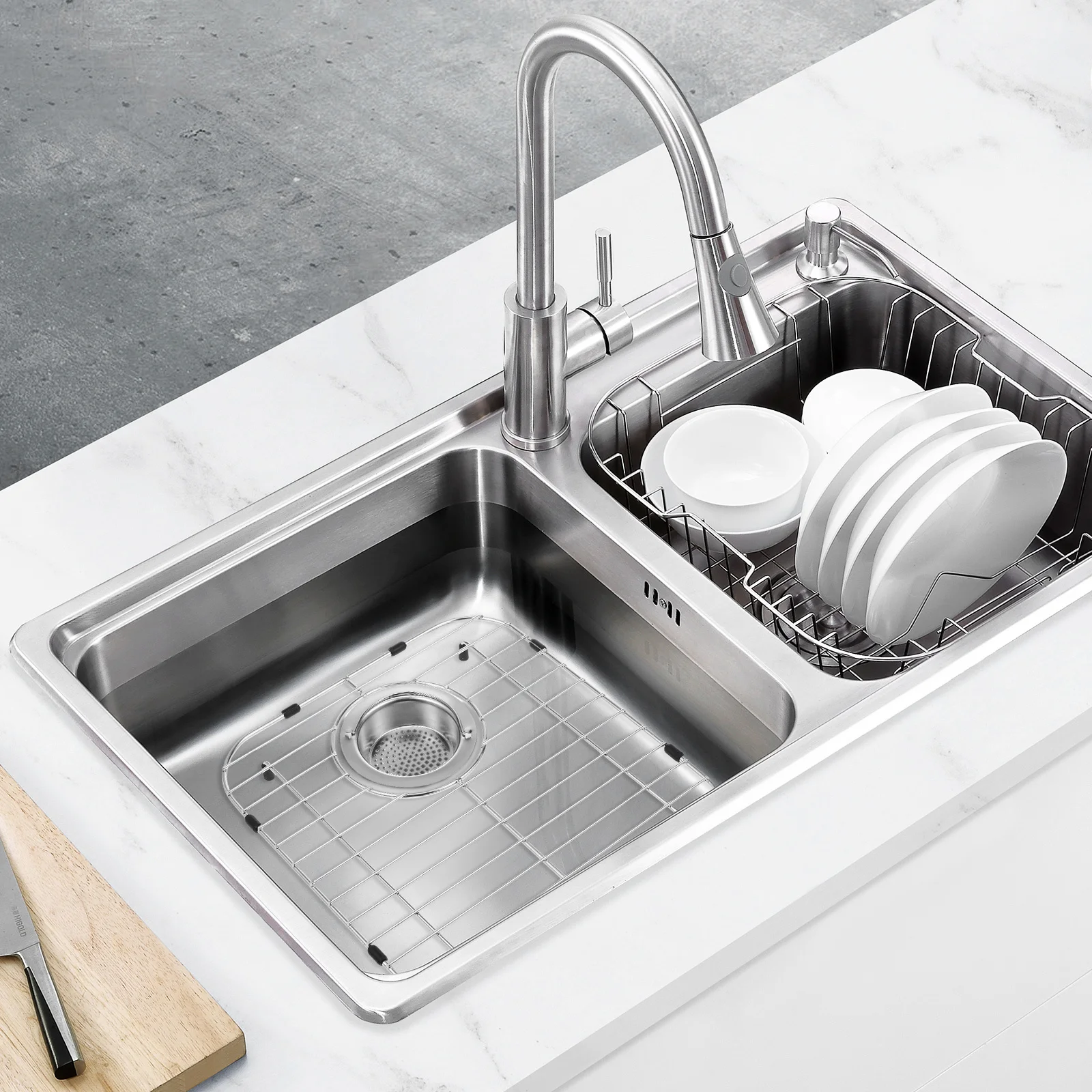 

2 Pcs Kitchen Sink Bottom Grid Grate for of Metal Rack Drying Dish Counter Farm