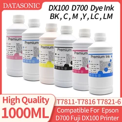 1000ML Dye Ink higher quality For Fuji DX100 Printer T7811 T7812 T7816 Ink For Epson D700 Dye Ink T7821 T7826 6 colors available