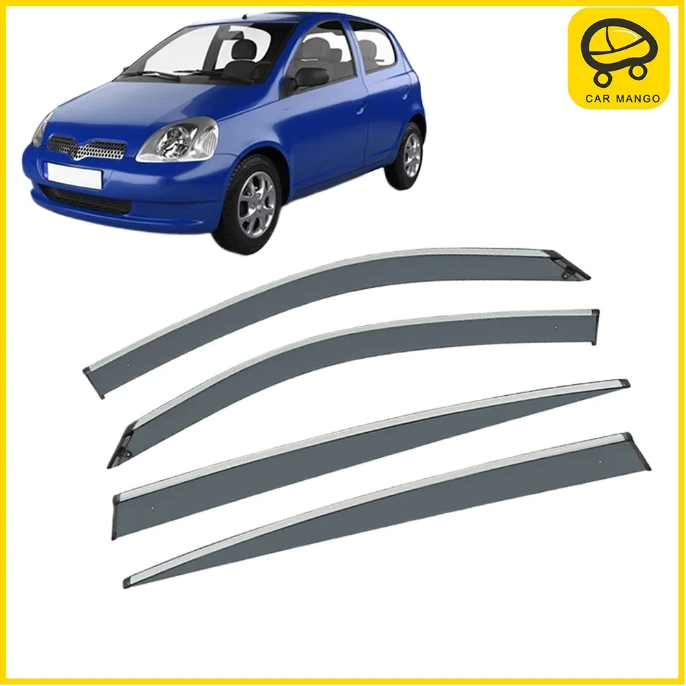 

Chrome Strips Rain Guards for TOYOTA Vitz XP90 2006-2009 Window Visor Wind Deflectors Door Visor Vent Shades Ventvisor