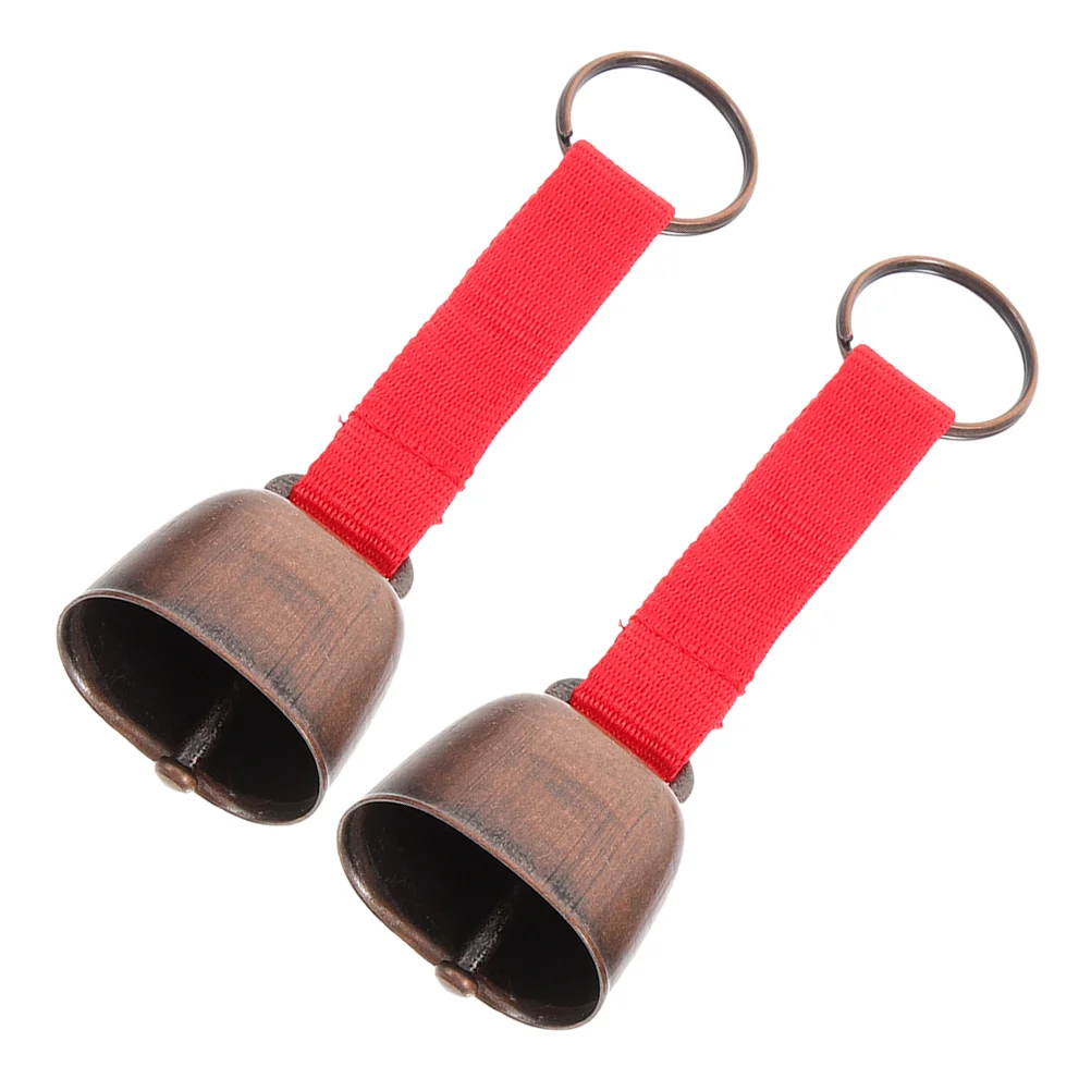 2 Pcs Outdoor Camping Bell Cow Bells for Pets Accessories Ribbon Metal Anti Lost Iron