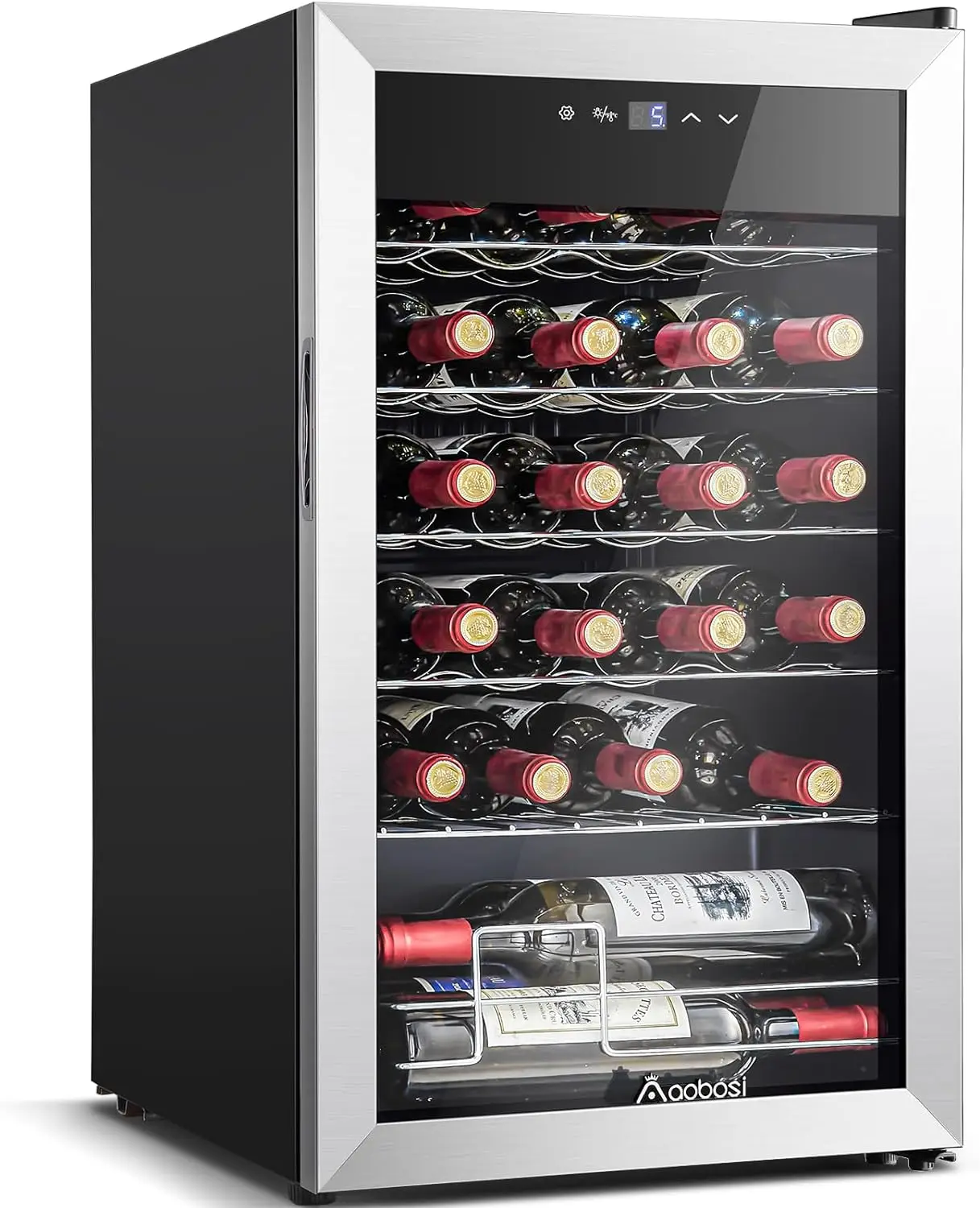 

Wine Fridge, 24 Bottle Wine Cooler 46-66℉ Beverage Wine Refrigerator