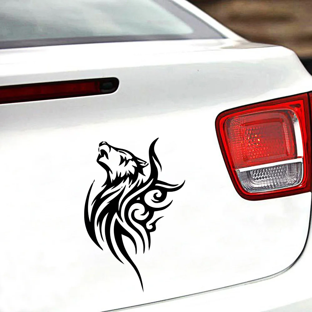 Large size Wolf Car Stickers And car Decals  Waterproof Vinyl Funny Auto carbon fiber sticker Cars Decoration Accessories