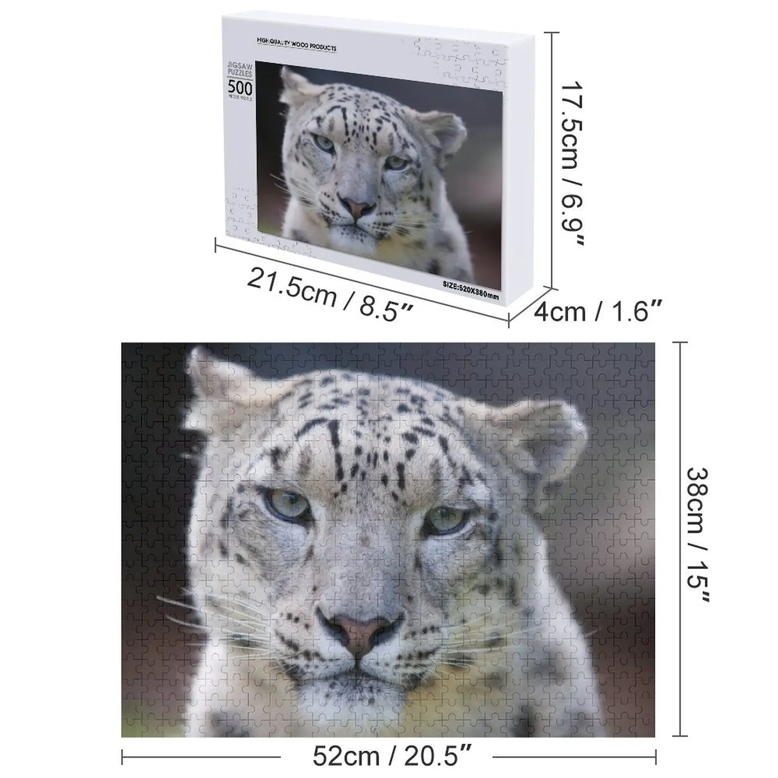 سنو ليوبارد بازل قطع هدية خشبية مخصصة اسم شخصي اسم خشبي مخصص شخصية لعبة ألغاز شخصية