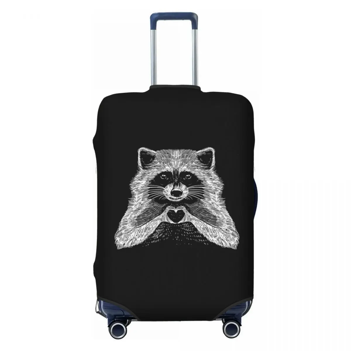 

Custom Cute Love Raccoon Luggage Cover Cute Racoon Panda Suitcase Protector Covers Suit For 18-32 inch