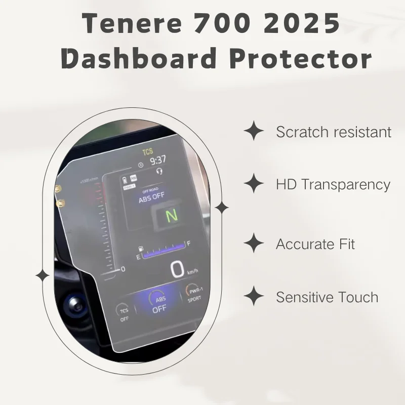 

For Yamaha Tenere 700 2025 Dashboard Screen Protector Anti-Scratch Instrument Cluster Film 2025 Yamaha tenere 700 Accessories