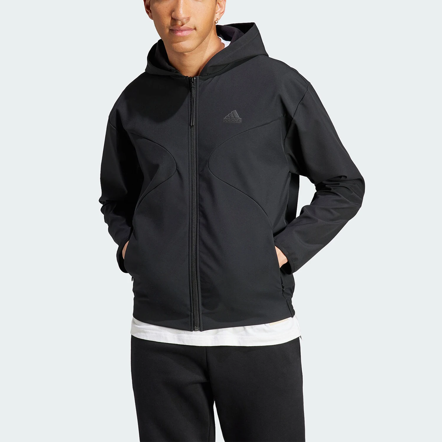 Adidas Official Genuine 2023 Autumn New Men's Woven Hooded Jacket IJ6092