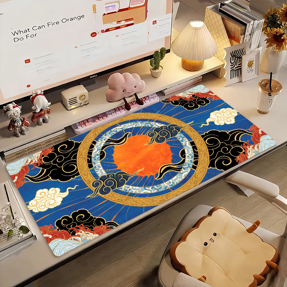 Art Amaterasu Mauspad, rutschfeste Gummi-Gamer-Balance-Computermatte, Dekoration, Schreibtischunterlage, Laptop, Büro, groß