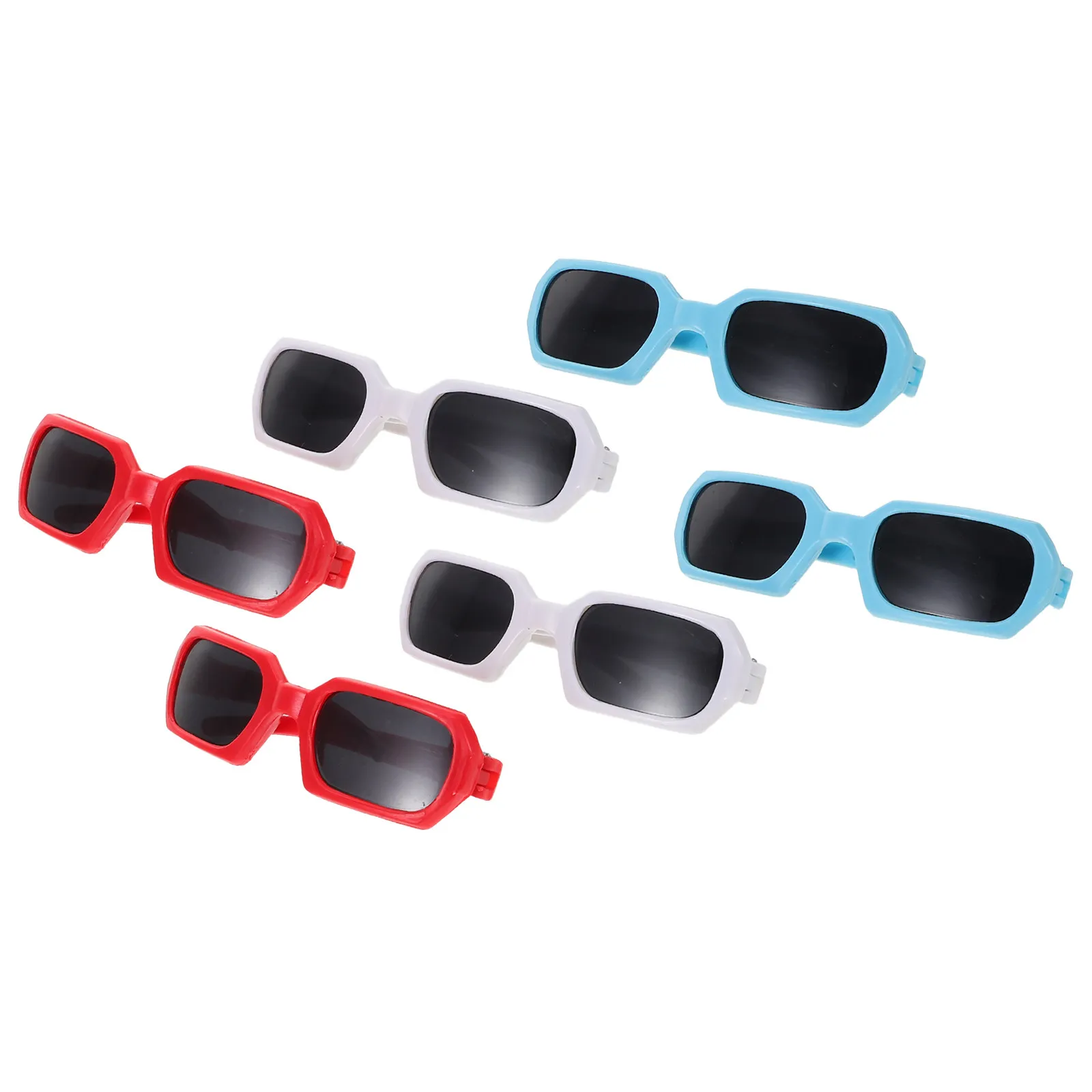 

6 шт. мини-солнцезащитных очков для 18-дюймовых кукол, модные, стильные, реалистичный дизайн, защита от УФ-излучения, аксессуары для праздничных и дорожных нарядов