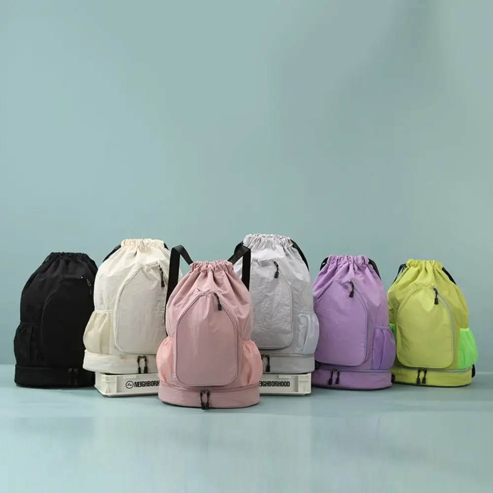 

2 Rackets Tennis Racket Backpack Large Capacity Waterproof Badminton Sports Bag Casual with Shoes Pocket Drawstring Fitness Bag