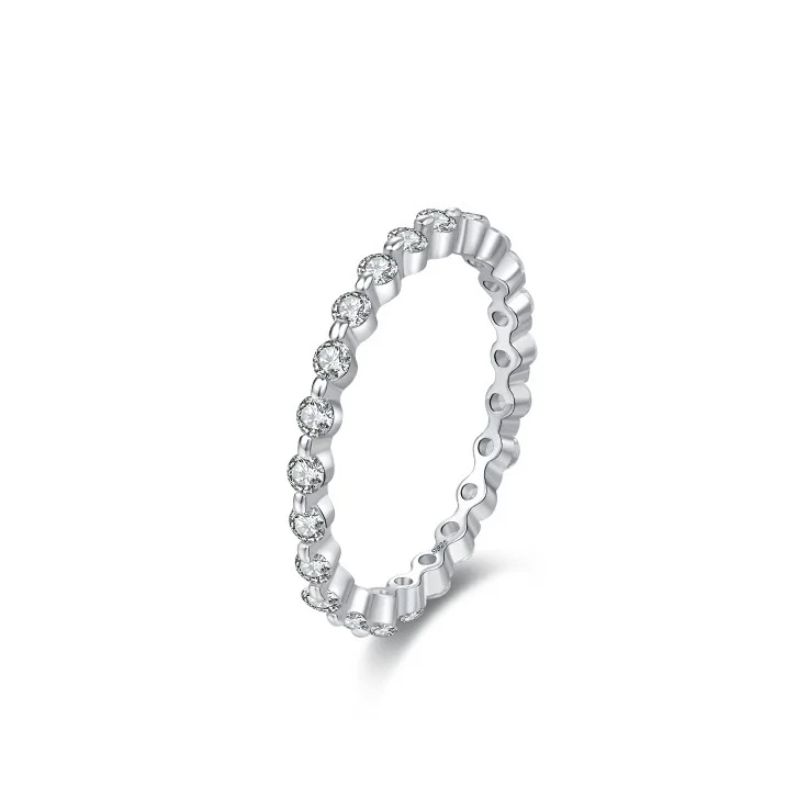 

S925 Sterling Silver Luxury Diamond Zircon Ring Women European American INS Fashion Hand Jewelry