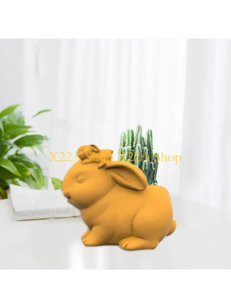 

Уникальная силиконовая форма для цветочного горшка, сочная форма для горшка для цветов, форма для кроликов, гипсовая глина