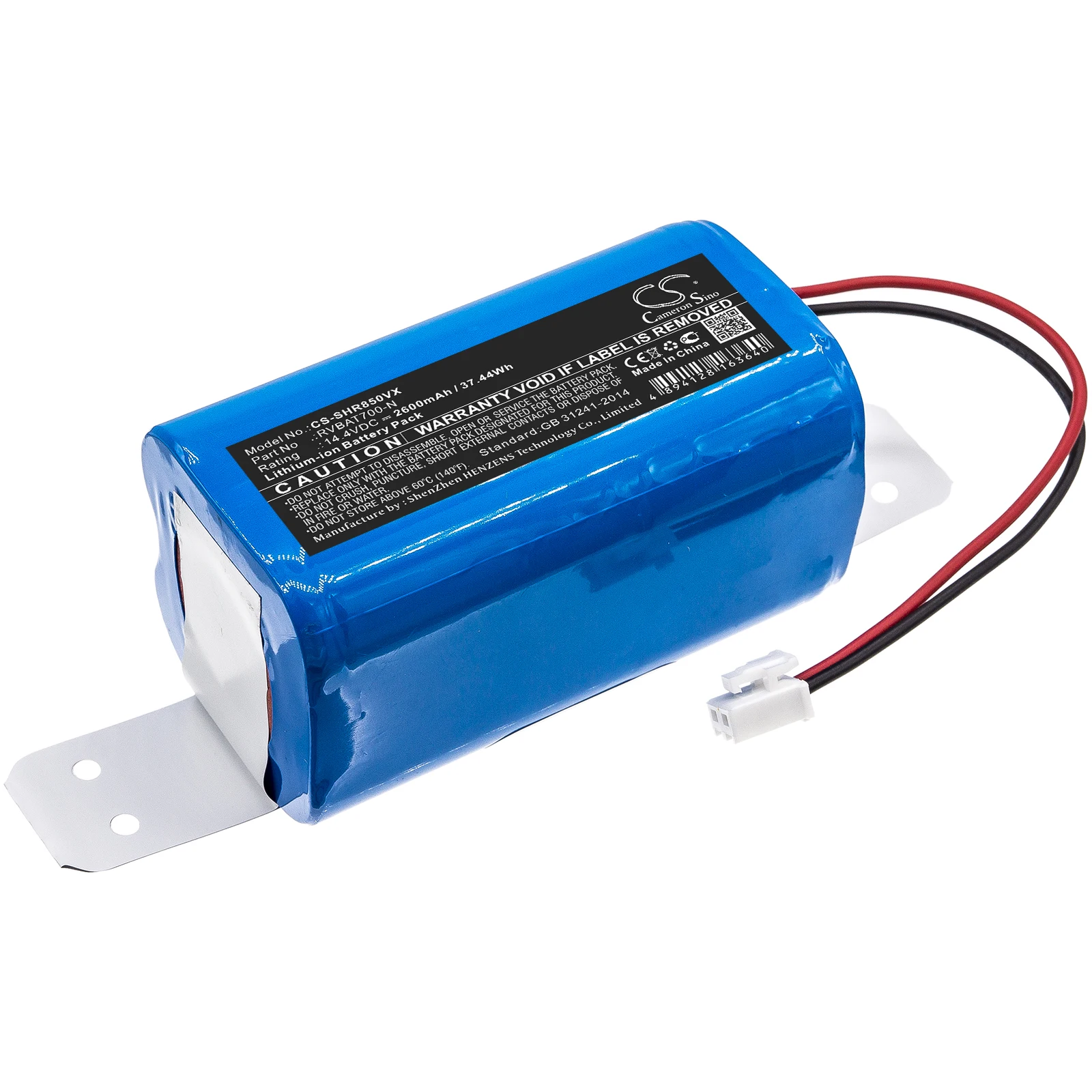 

Li-ion Vacuum Battery for Shark, 14.4V, 2600mAh, Compatible Models: RV700_N, RV720_N, RV725_N, RV750_N, RV761, RV850BRN, RV850C