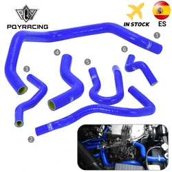 6 adet silikon radyatör soğutucu hortum, silikon hortum Honda CIVIC SOHC D15 D16 EG EK 92-00 mavi ve sarı PQY-LX1303C-QY