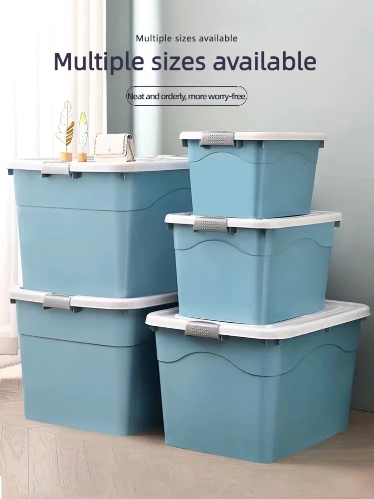 320L，15pc Storage box household thickened extra-large plastic box organizing basket clothes extra large capacity storage box