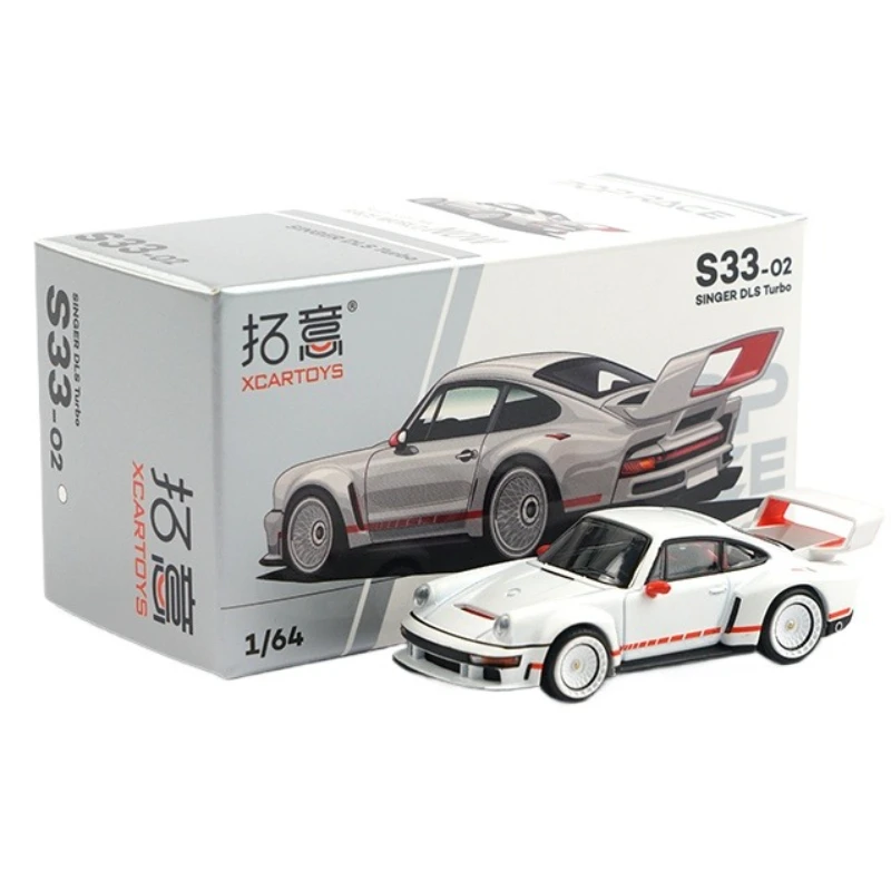 

POPRACE 1/64 S33-02-SINGER DLS Turbo модель автомобиля из сплава для офиса, спальни, коллекция игрушек, модель, украшения, рождественский подарок