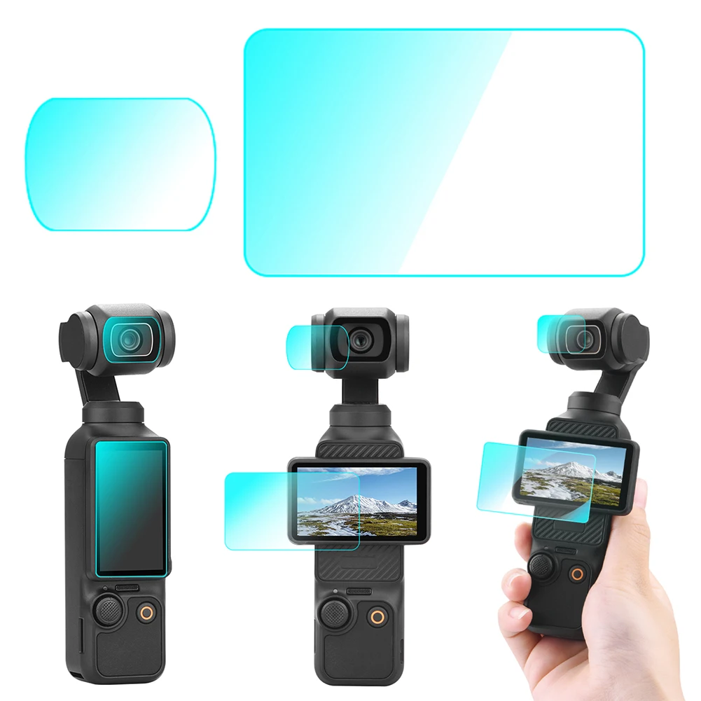 

1/2 Pack Screen Protective Film High Hardness Tempered Glass Screen Protector Anti-Scrach Lens Protective Film for Osmo Pocket 3