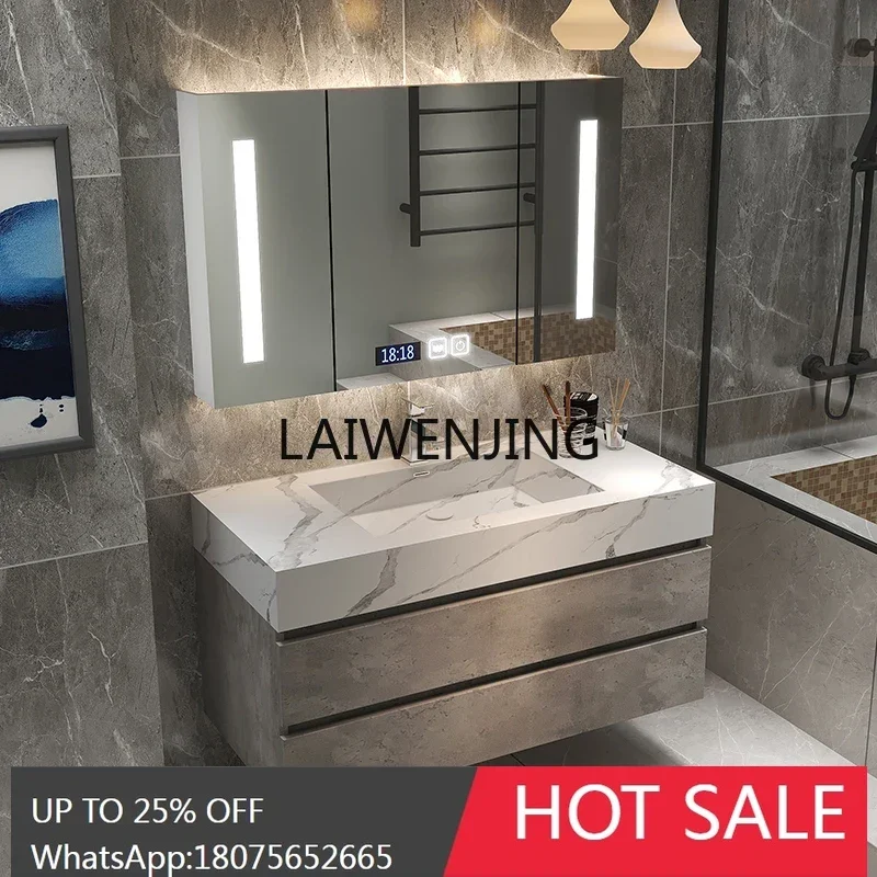 Nordic simple integrated wash basin washbasin bathroom cabinet combination light luxury toilet washstand