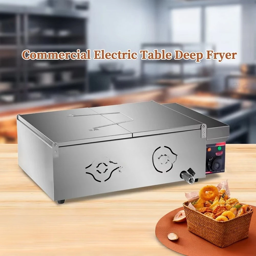 Commercial Spiral/Twister/Tornado Potato Tower Fryer Large Capacity 18L Countertop Deep Fryer Curl Chip Slicer
