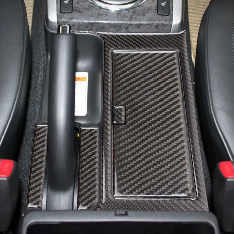 Car Accessories Central Control Gear Shift Panel Water Cup Holder Frame Soft Carbon Fiber Trim For Suzuki Grand Vitara 2006-2013