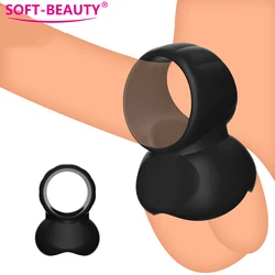 Penis Ring Sex Toy For Men Testicle Bondage Ball Stretcher Cock Ring Semen Lock Dick Enlarger Male Masturbator Adult Sex Toys