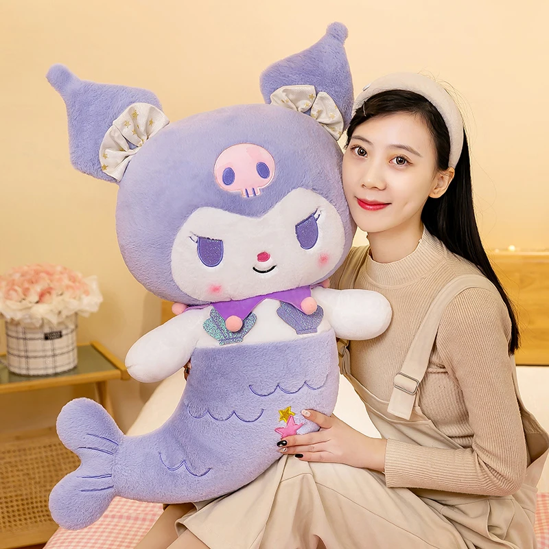 لعبة حورية البحر كورومي القطيفة ميلودي محشوة دمية الفتيات وسادة سرير لينة بلوشي هدية عيد ميلاد حيوان لطيف قابل للجمع #1