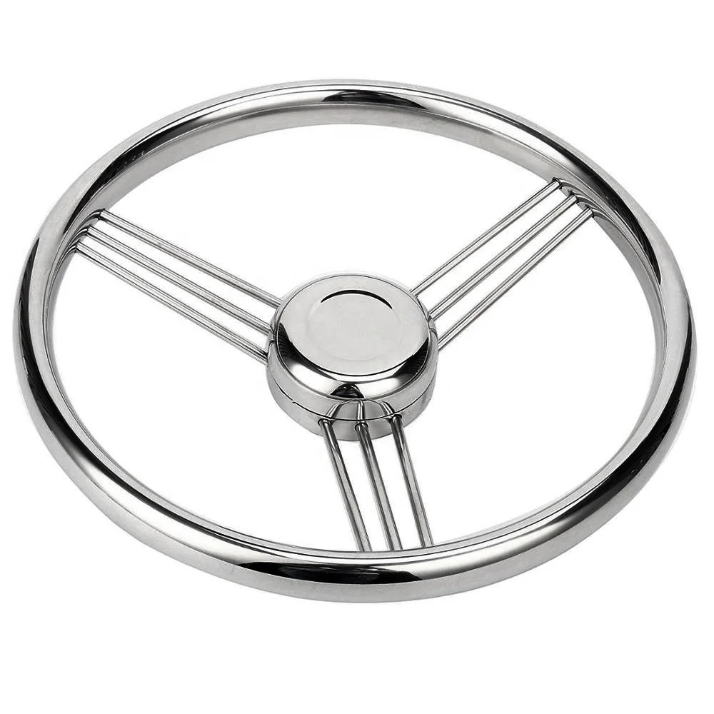 

Marine Hot Sale Boat Steering Wheel Stainless Steel 9 Spoke Popular for Boat2025