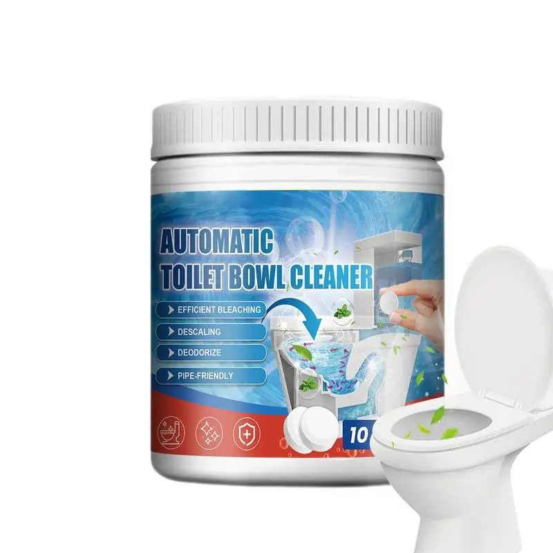 Cleaning Tablets For Toilet 10pcs Toilet Cleaning Tablets For Bowl Slow-Releasing Toilet Tough Stain Remover Long-Lasting