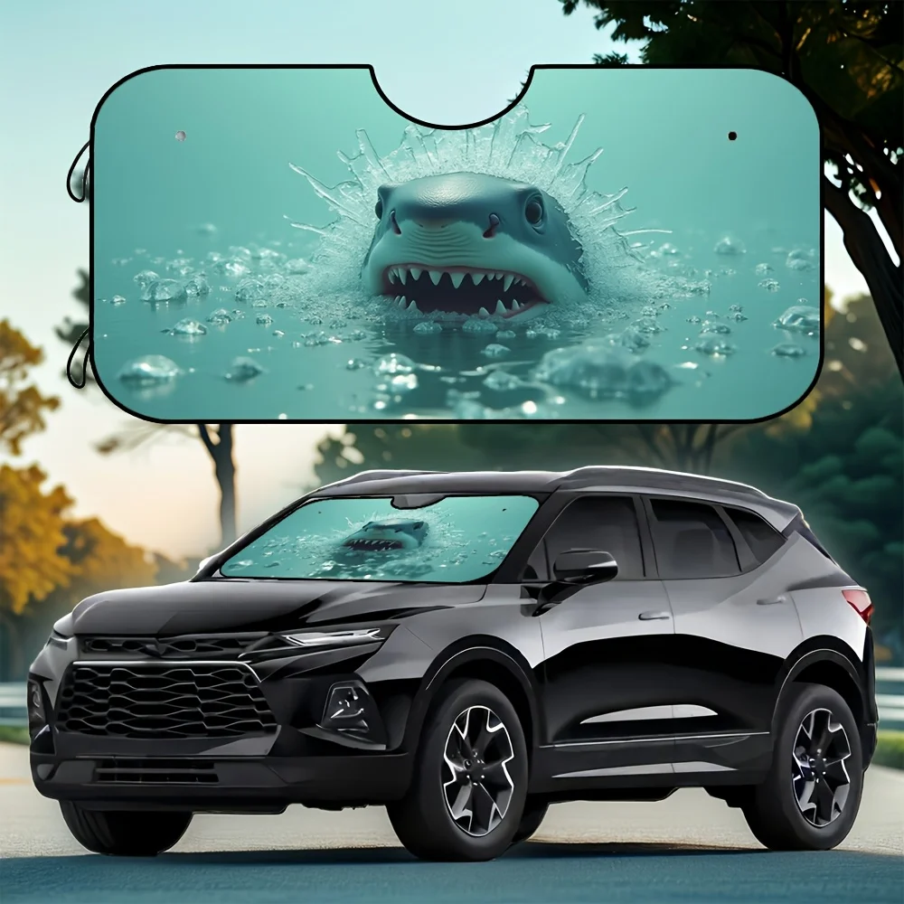 

1 шт., автомобильный козырек от солнца для лобового стекла, простота установки, блокирования лучей, интерьер от повреждения солнца, идеально подходит для всех типов автомобилей, солнцезащитный козырек