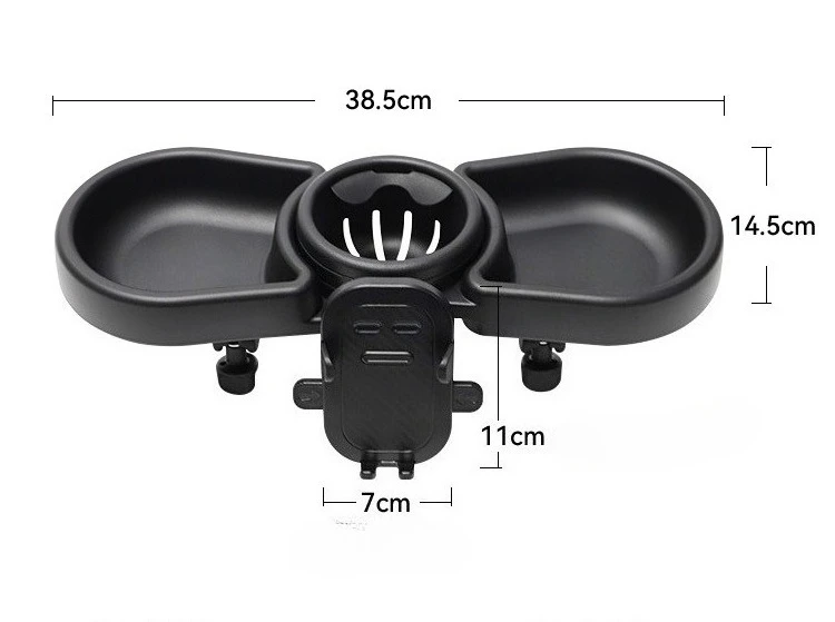 Vassoio per snack per passeggino universale 4 in 1 aggiornato e portabicchieri doppio vassoio per passeggini per bambini Accessori da viaggio per asilo