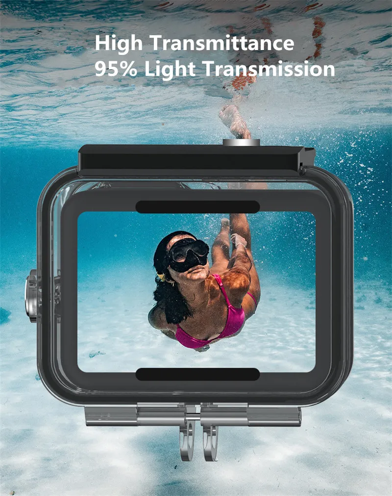 60M wasserdichtes Gehäuse für GoPro Hero 13 12 11 10 9 Unterwasser-Tauchgehäuseabdeckung für Go Pro Hero 9 10 11 12 13 Zubehör – Detail 9