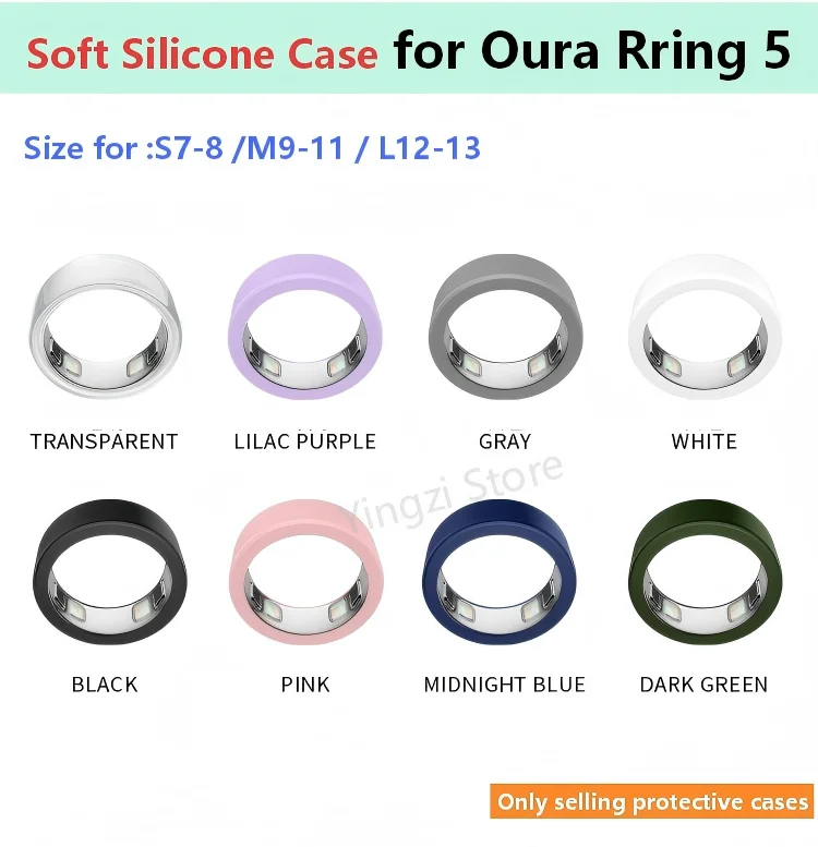 Silicone Cover for Oura Ring 5 Protector Elastic Case for Oura Ring 5 Working Out -Protector for Working Out Shell Accessiores ﻿