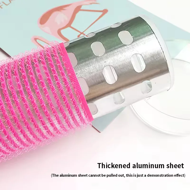 1pcs Large Self-grip Aluminum Core Hair Rollers Hairdressing Home Use DIY Korean Magic Curler Heatless Curly Hair Styling Tools view 3