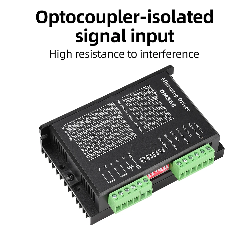 DM542 DM556 DSP Digital Stepper Motor Driver 20-50V DC 4.2A/5.6A for 42 57 Type Stepper Motor CNC Router Engraving Machine