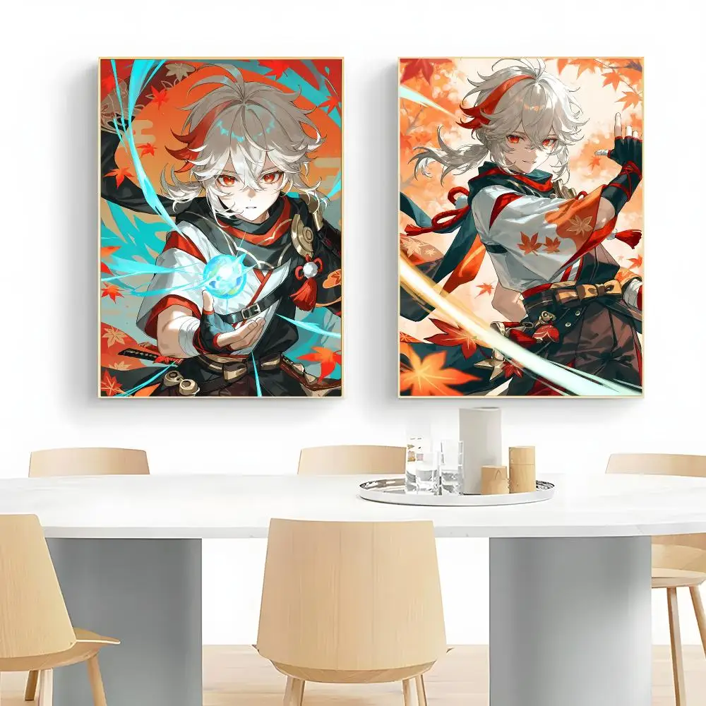Mystical Game G-Genshin Impact Kaedehara Kazuha Poster Wall Art Print Decorative Mural Home Decor Gift Unframed