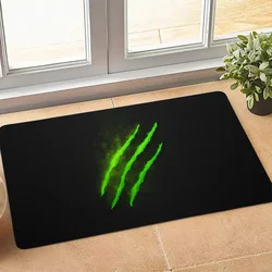 Monster Energy Logo Entrance Door Mat Carpet in the Living Room Mats Mats for Kitchen Floor Carpets Pvc Hallway Mat Anime Rug