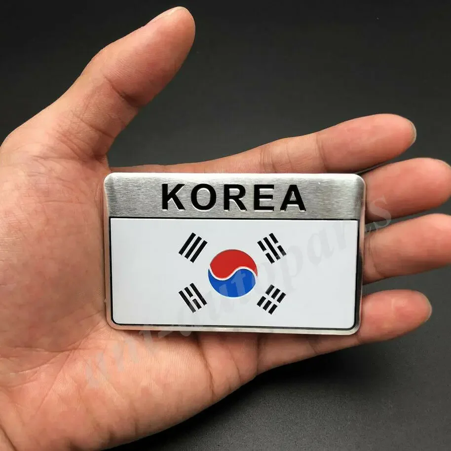 4x Korea Korean Flag Car Trunk Emblem Badge Motorcycle Sticker Decals Fairing