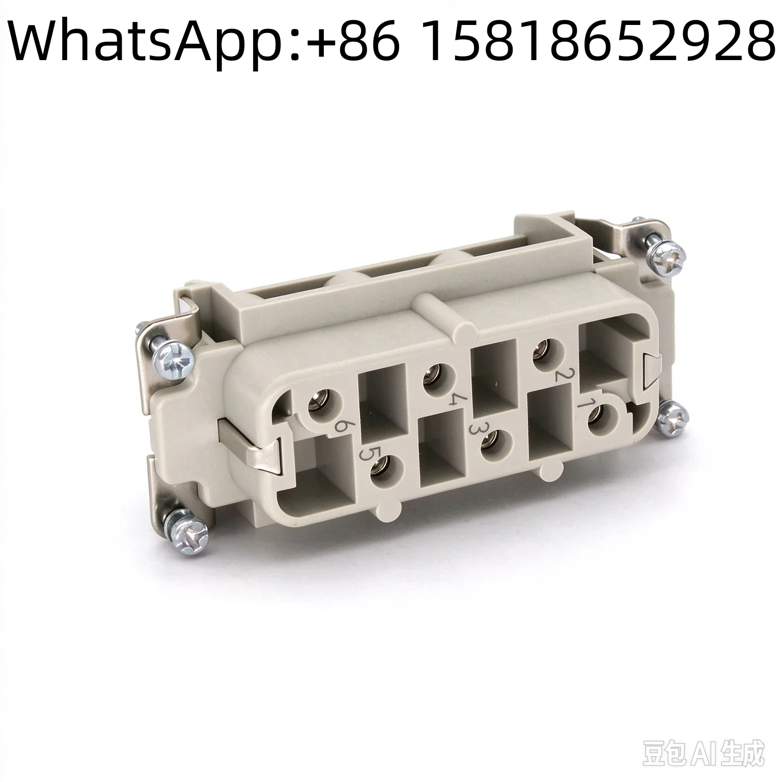 1pc 09310062701 HARTING Original Genuine High Current 6-Pin 35A HAN 6 HSB-F