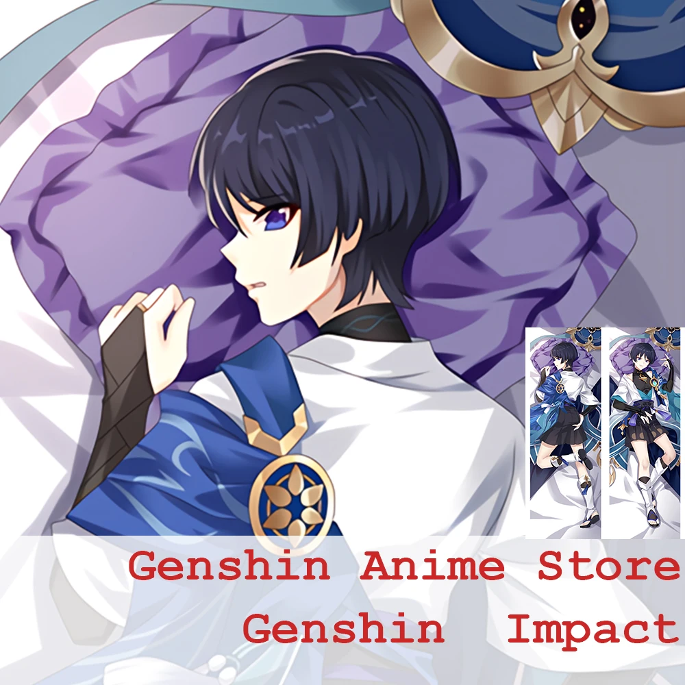 Wanderer Cosplay Dakimakura Körper Kissen Fall Anime Spiel Genshin Auswirkungen Umarmt Kissen Scaramouch Kissenbezug 2WAY Peachskin Abdeckung