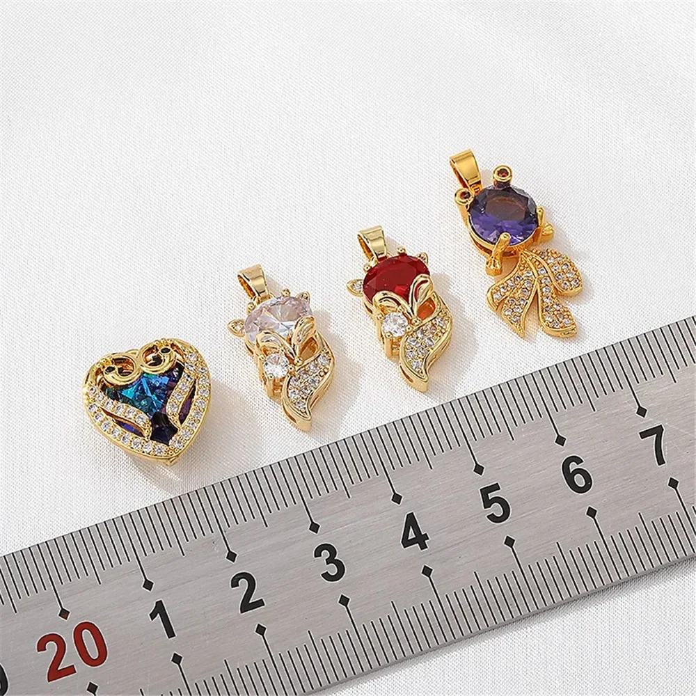 

14K Gold Inlaid Zirconium Ocean Star Goldfish Pendant Handcrafted DIY Production Bracelet Necklace Headpiece Material Accessorie