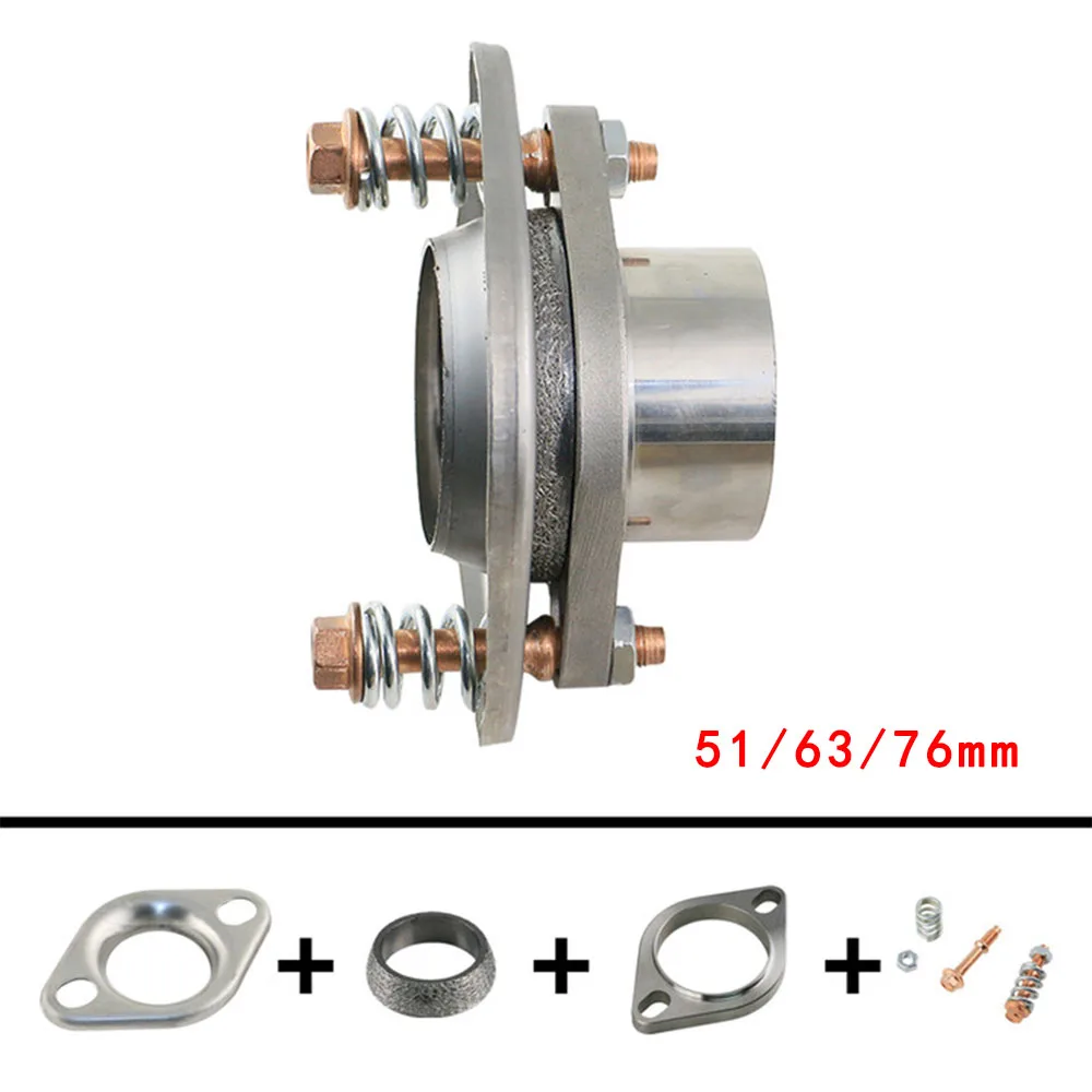 1 Set 51/63/76mm Exhaust Downpipe to Catback Donut Gasket flange Exhaust Flange for Universal Car