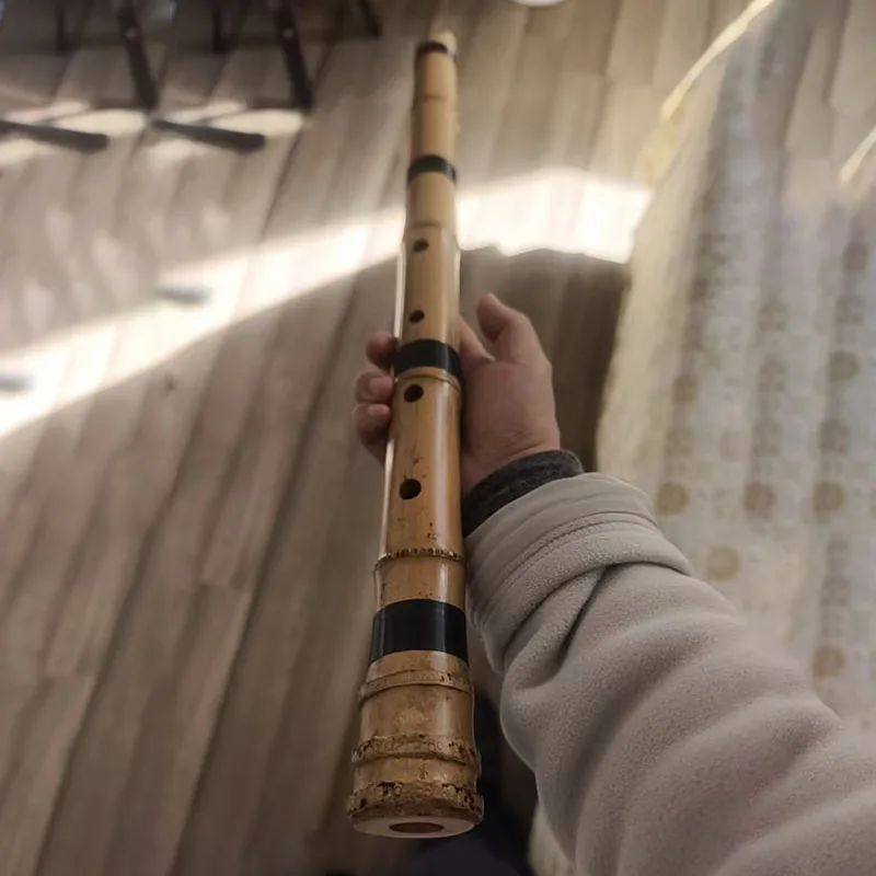 Shakuhachi de Bambú Hecho a Mano, Tradicional de 5 Orificios, Shakuhachi Profesional Chino Dongxiao para Principiantes, Instrumento de Viento de Madera