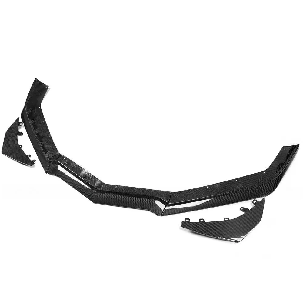 

Real Carbon Fiber Front Bumper Lip with Front Canards for Corvette C8 Z06 Coupe 2-Door 2023 Front Lip