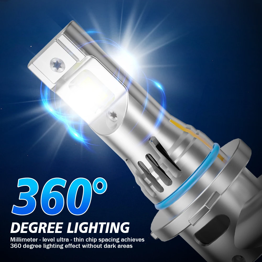 2Pcs Led-leuchten 200W 20000LM H4 H1 H7 H9 H8 H11 LED 9005 HB3 9006 HB4 6500K Scheinwerfer Birne für Auto Lampe Weiß Plug & Play