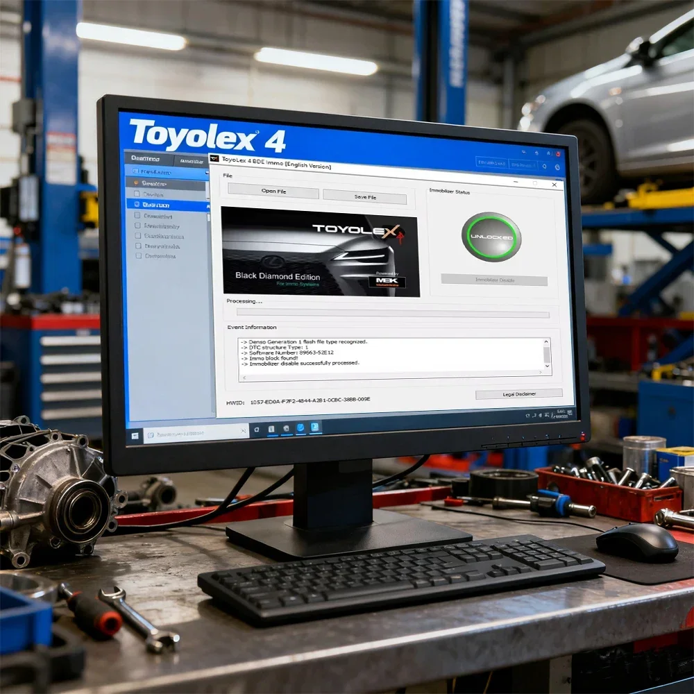 Toyolex 4 & 3 Car DTC Disable Software Tool PK with Unlimited Keygen for Mascheramento