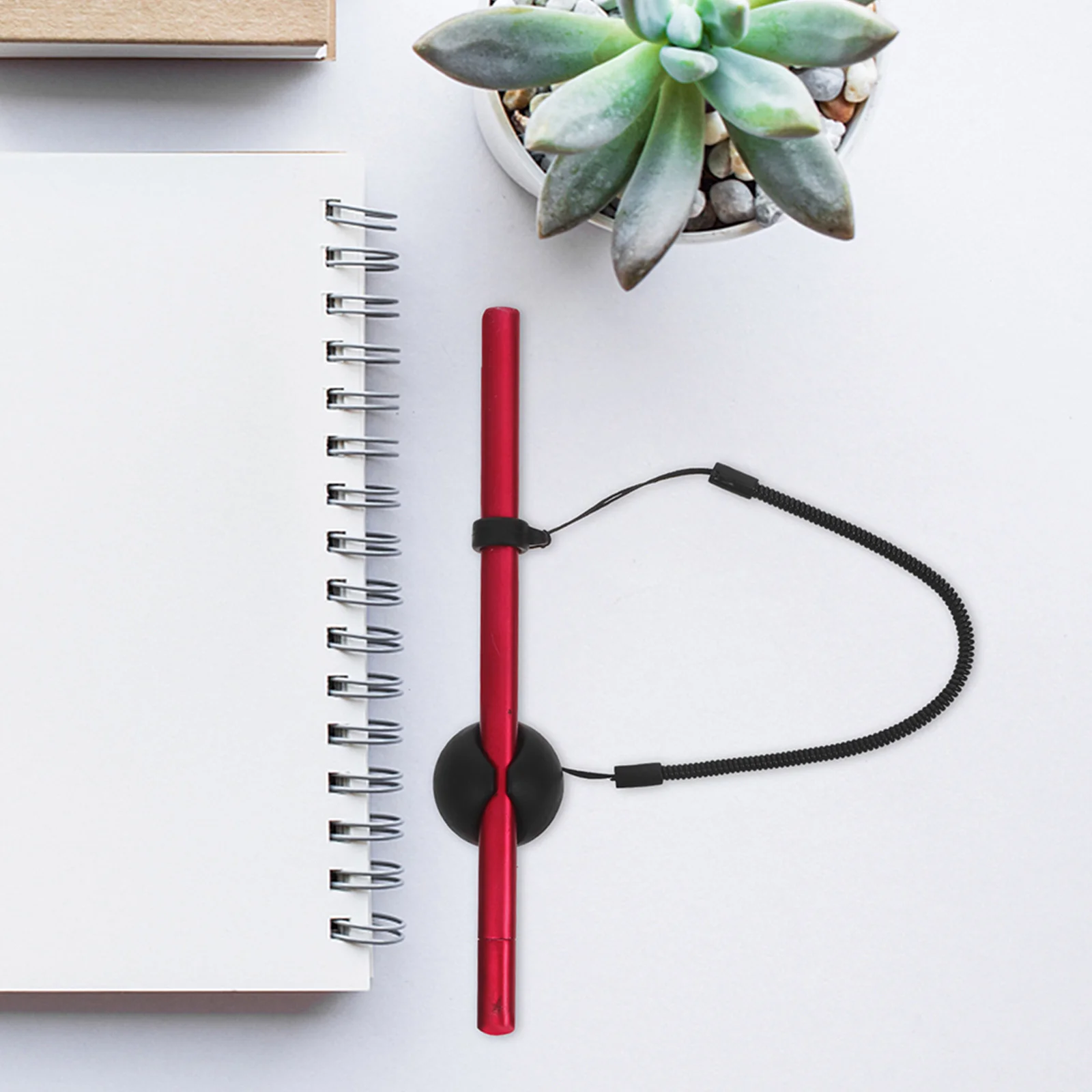 10個の安全なペンホルダーチェーンベース、小売銀行オフィスカウンター用、ペン保持テザー付き、盗難防止機能付き