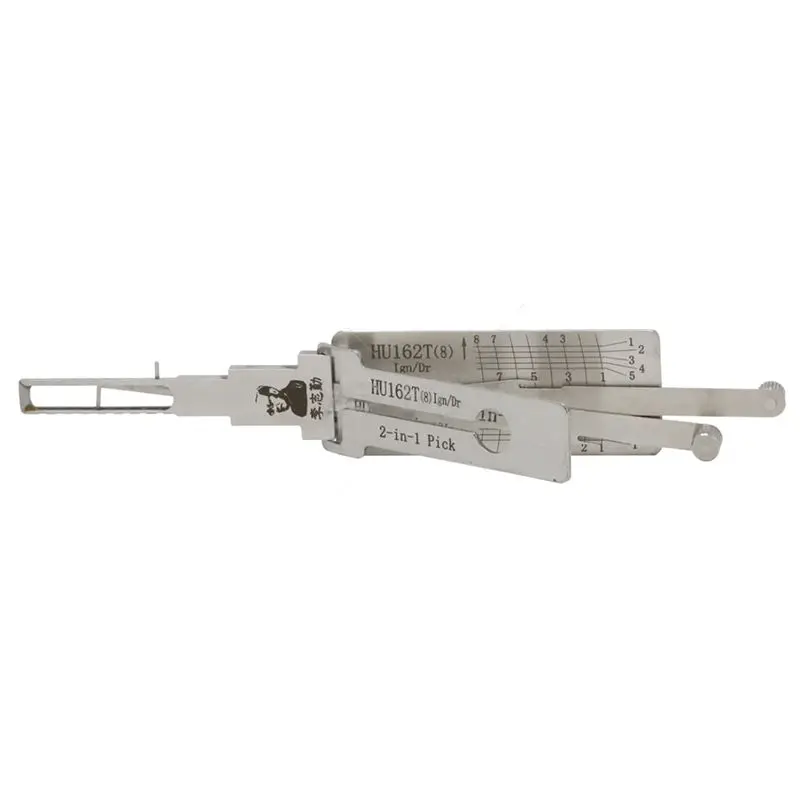 Original LISHI HU162T(8) 2-in-1 Schlossöffner-Set, Zündschloss- und Türschloss-Decoder-Werkzeug für Importierte Golfwagen mit Interner Fräsbearbeitung