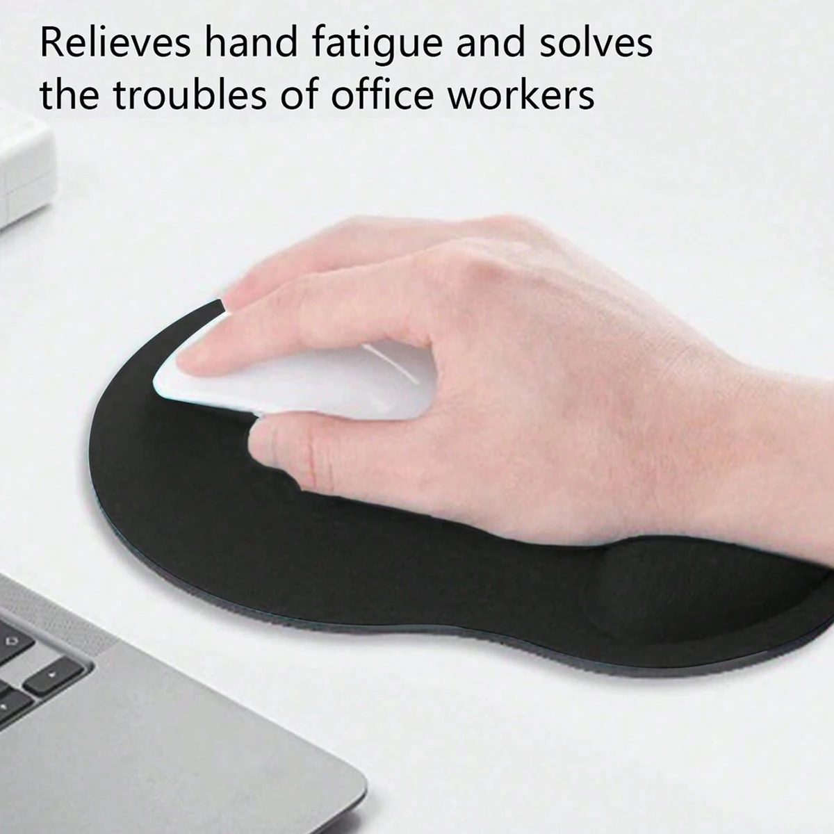 

1Pcs Square Ergonomic Wrist Support Mouse Pad Anti-Skid Comfortable Mat for Office Home PC Use