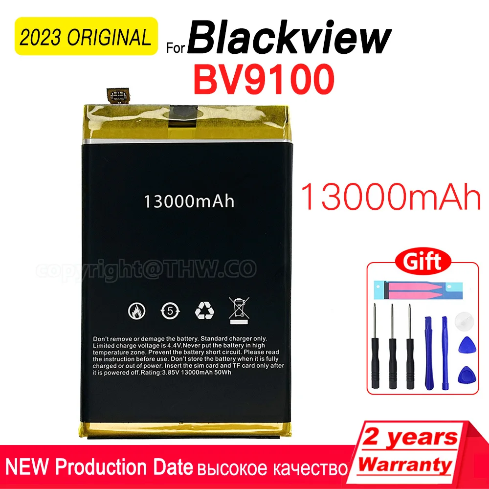 100% Original Replacement 13000mAh Phone Battery For Blackview BV9100 3.85V 50Wh Batteries Free gift With Tracking Number