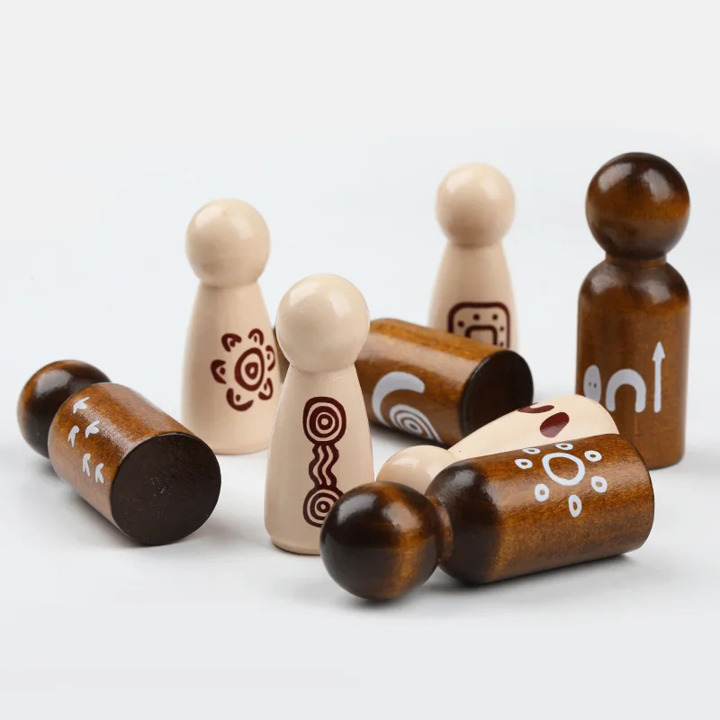 8 Pack Wooden Peg D…